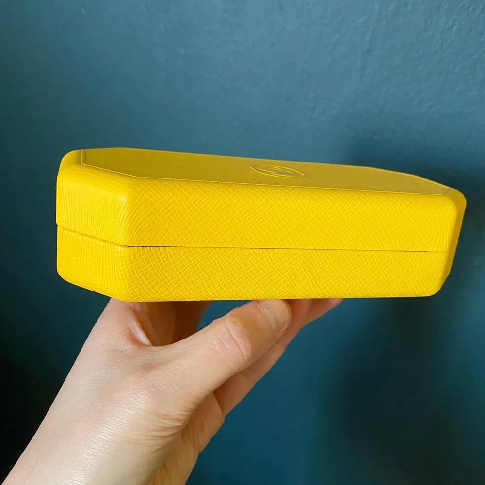 Swarovski Yellow Clamshell Glasses Case